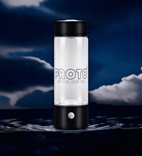 A crystal-clear black glass brimming with effervescent hydrogen-infused water, reflecting light and bubbles dancing to the surface, invoking a sense of freshness and vitality.